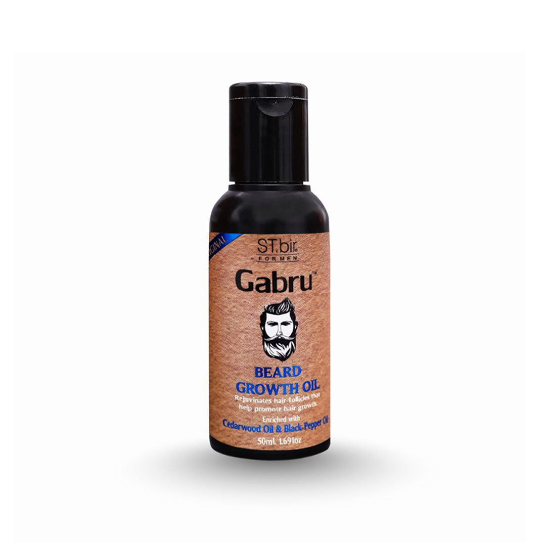Gabru Beard Growth Oil for Men with Cedarwood and Black Pepper Oil