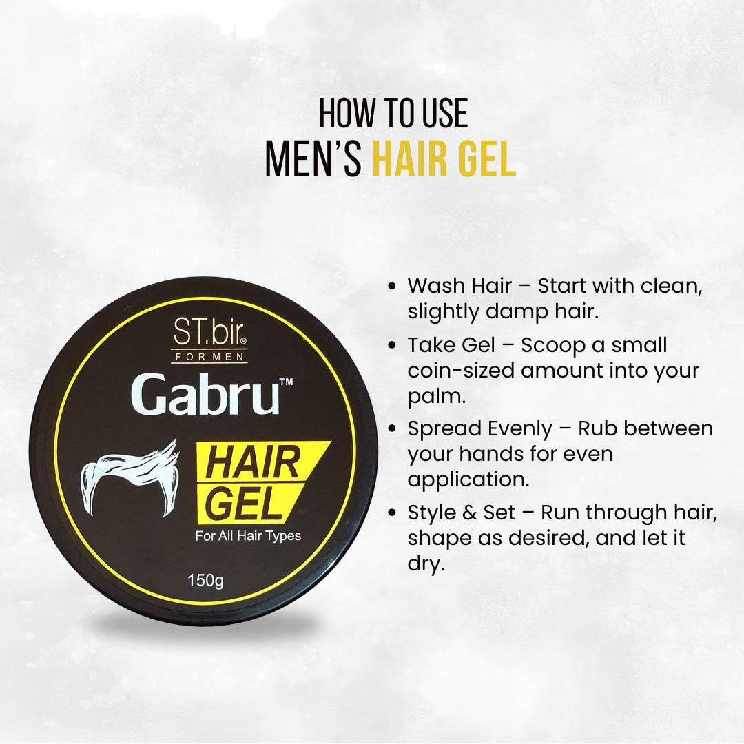Gabru Men's Hair Gel- Yellow