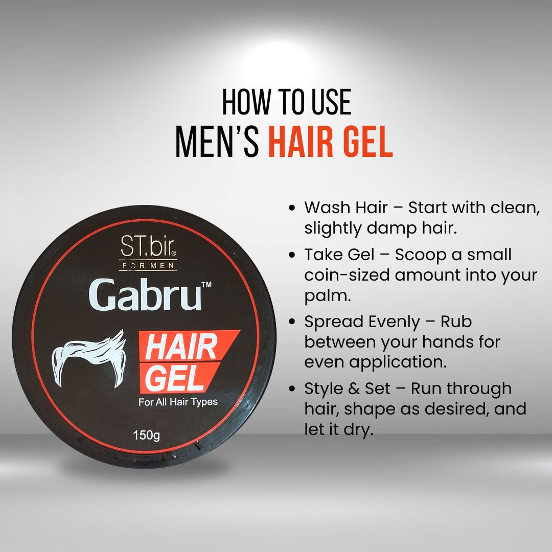 Gabru Men's Hair Gel: Red