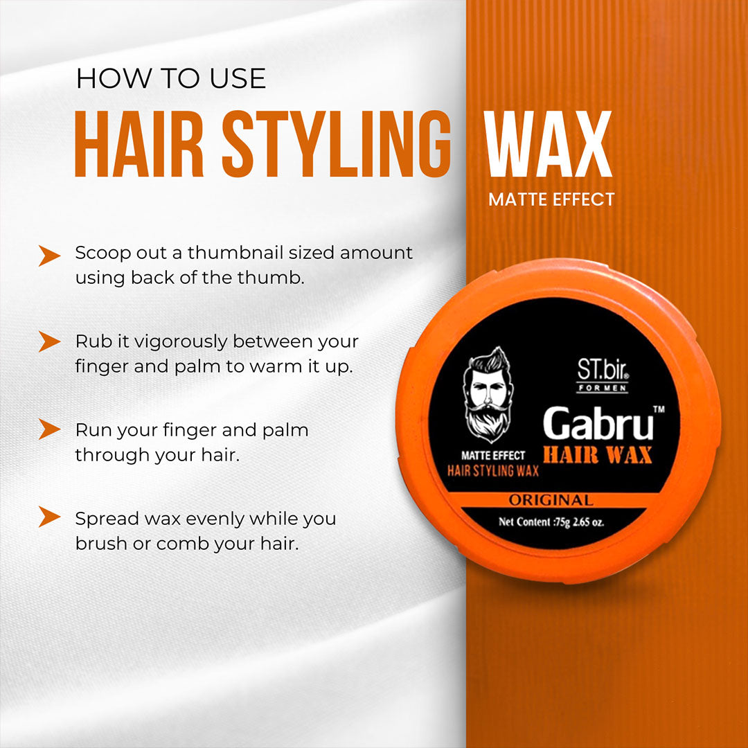 Gabru Matte Effect Hair Wax for Men's Hair (25g)