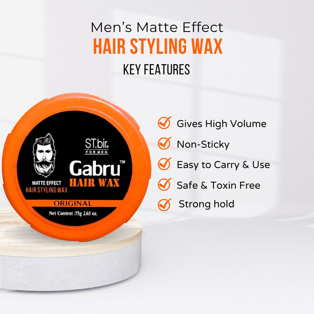 Gabru Matte Effect Hair Wax for Men's Hair (25g)