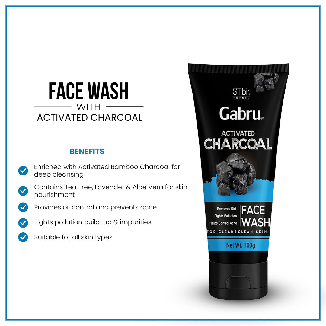 Men's Deep Cleaning Charcoal Face Wash (100g)