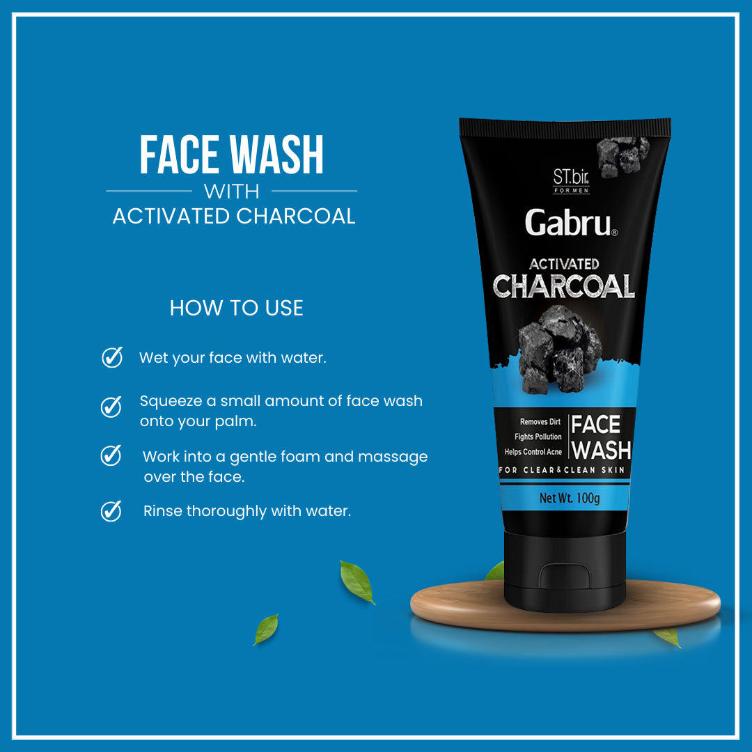 Men's Deep Cleaning Charcoal Face Wash (100g)