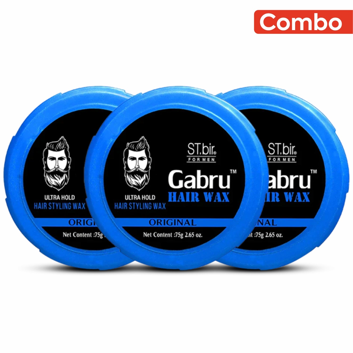 GABRU Hair Styling Wax 75GM (Pack of 3)
