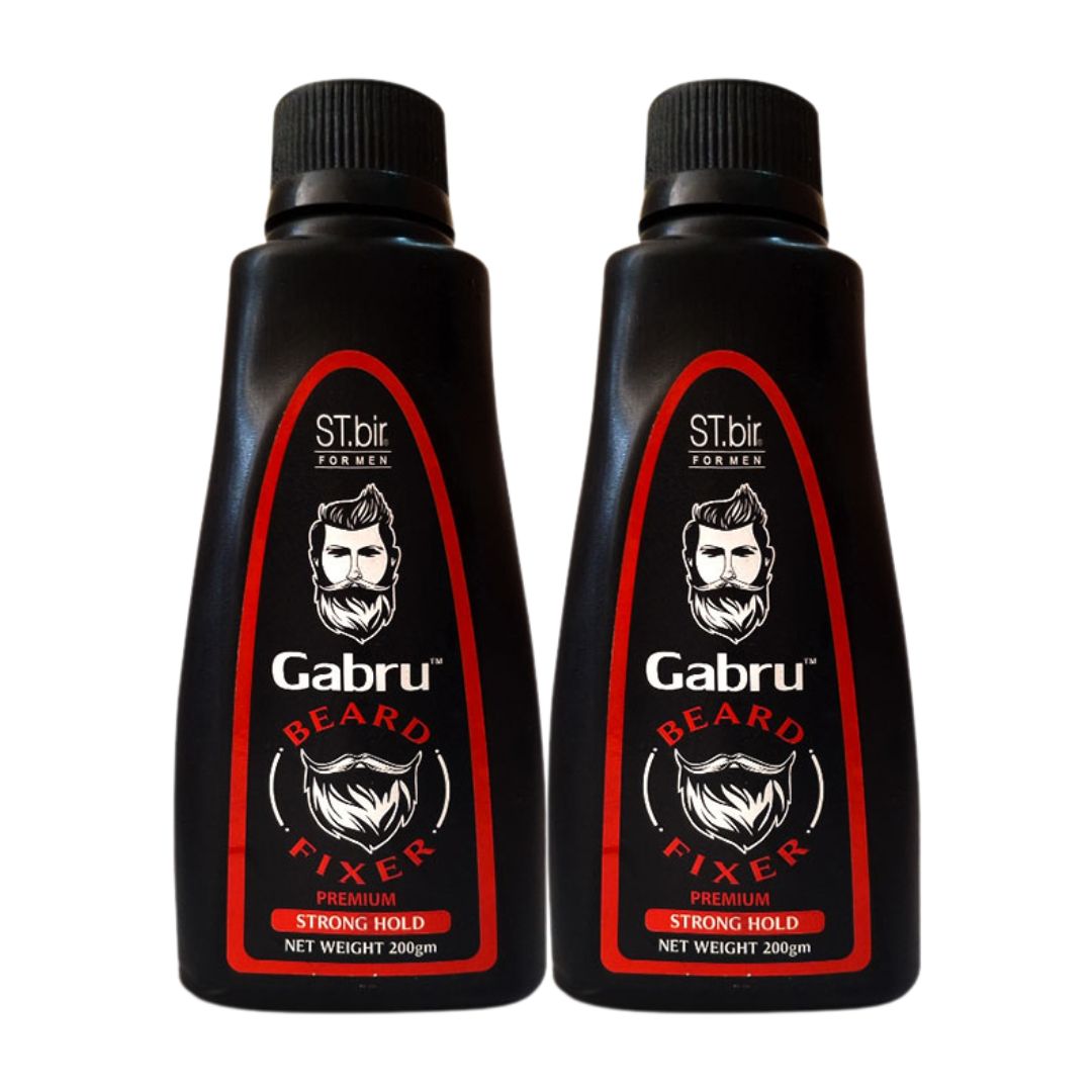 Gabru Men's Strong Hold Premium Styling Gel, Non-Sticky, Long-Lasting | 200g
