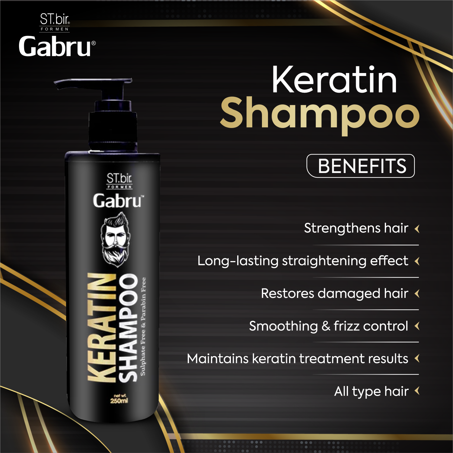 St Gabru Keratin Shampoo (250gm)