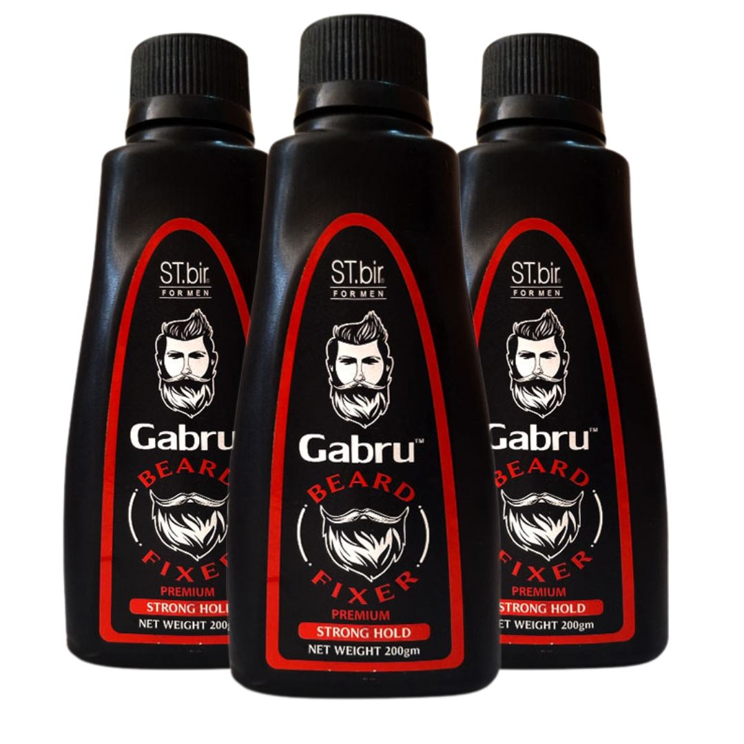 Gabru Men's Strong Hold Premium Styling Gel, Non-Sticky, Long-Lasting | 200g