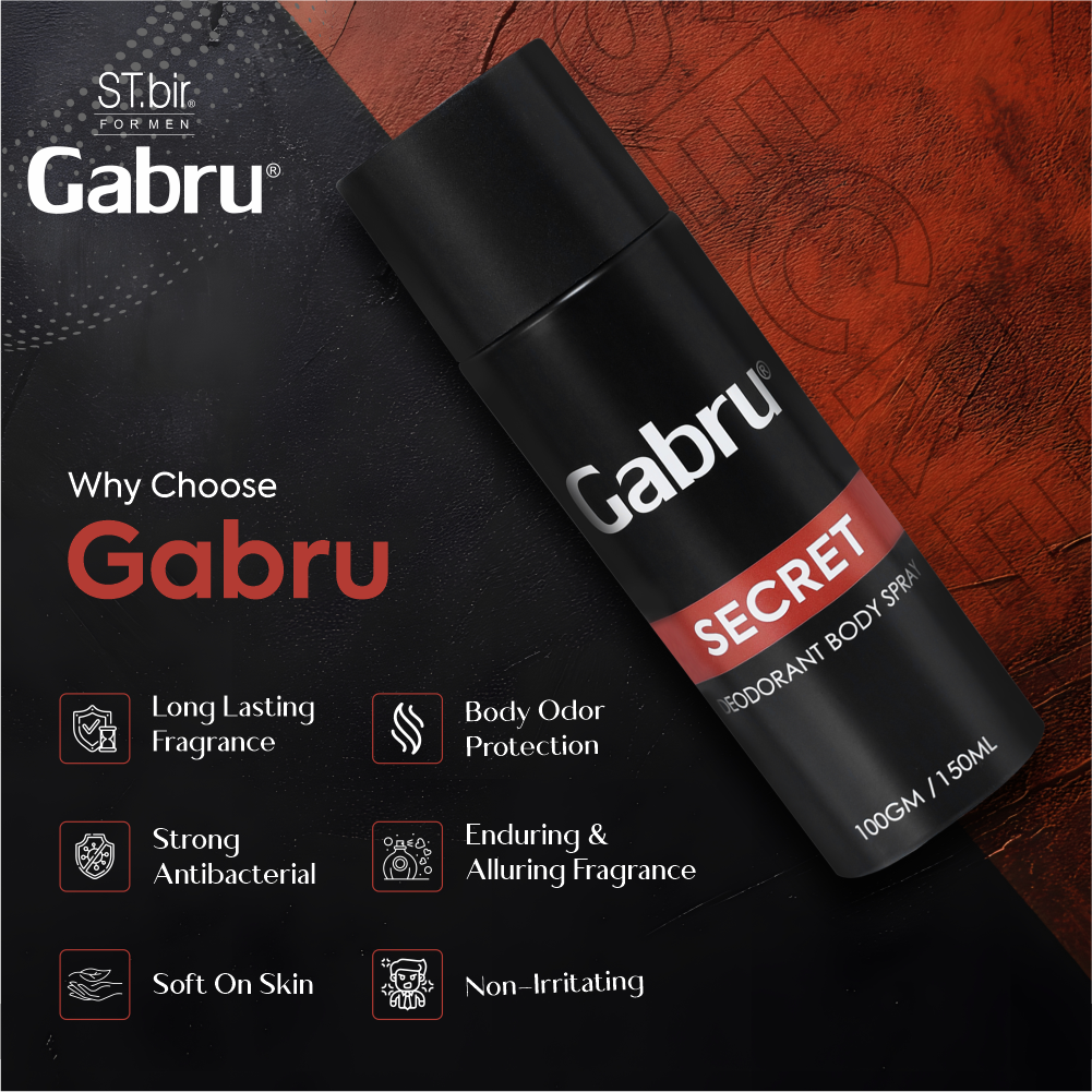 Gabru Men's Secret Deodorant Body Spray