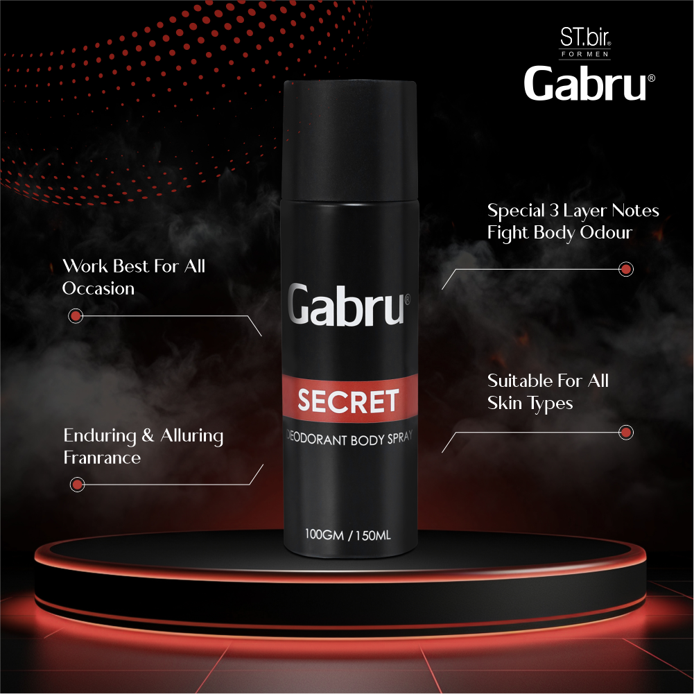 Gabru Men's Secret Deodorant Body Spray