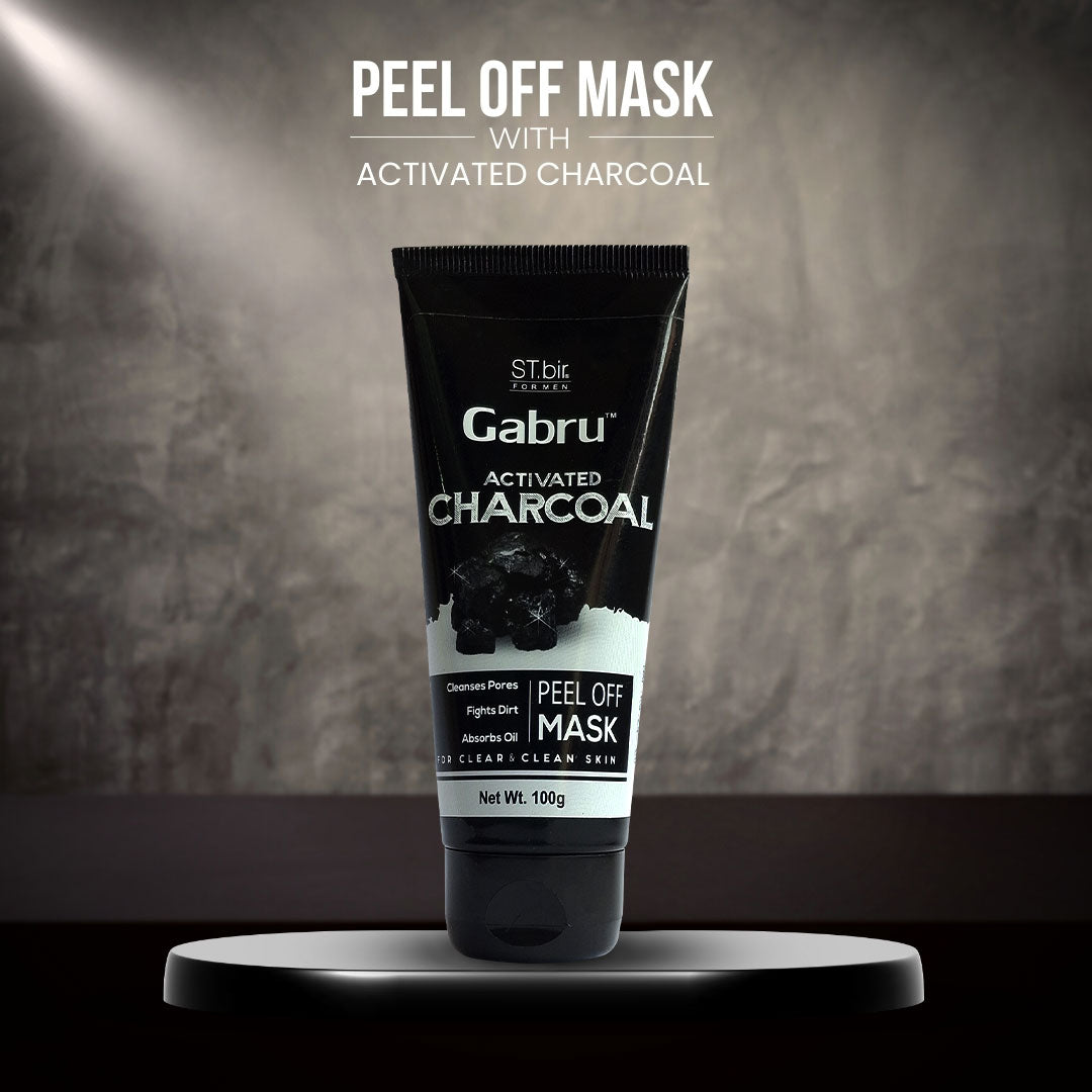 Gabru Men's Activated Charcoal Peel Off Mask (100g)