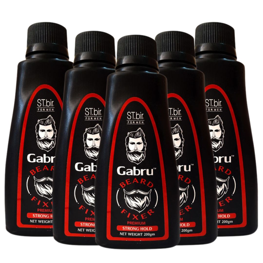 Gabru Men's Strong Hold Premium Styling Gel, Non-Sticky, Long-Lasting | 200g