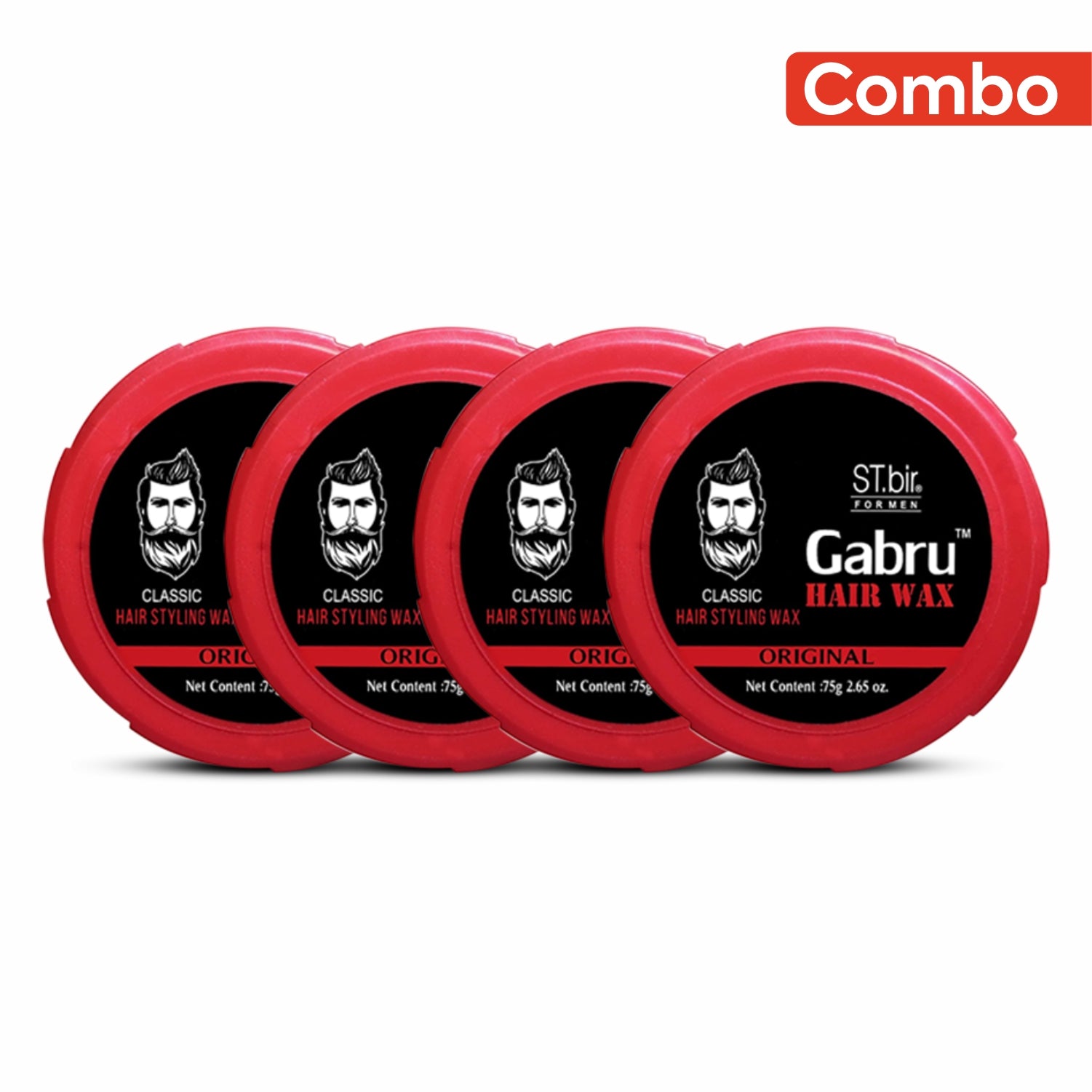 ST.Bir Gabru Hair Styling Wax Classic 75gm (Pack of 4)