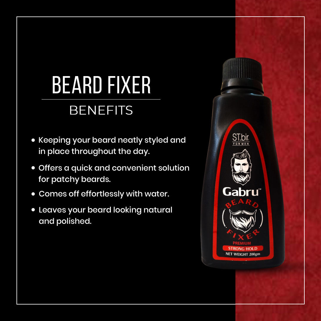 Gabru Men's Strong Hold Premium Styling Gel, Non-Sticky, Long-Lasting | 200g