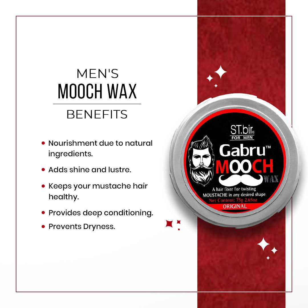 Men's Original Mustache Wax by Gabru Mooch, 25g