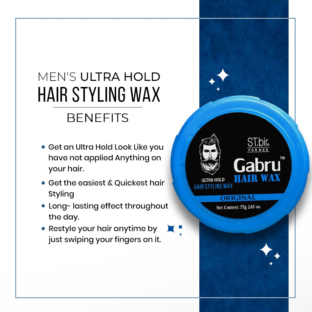 Men's Ultra Hold Hair Styling Wax Gabru (25g)