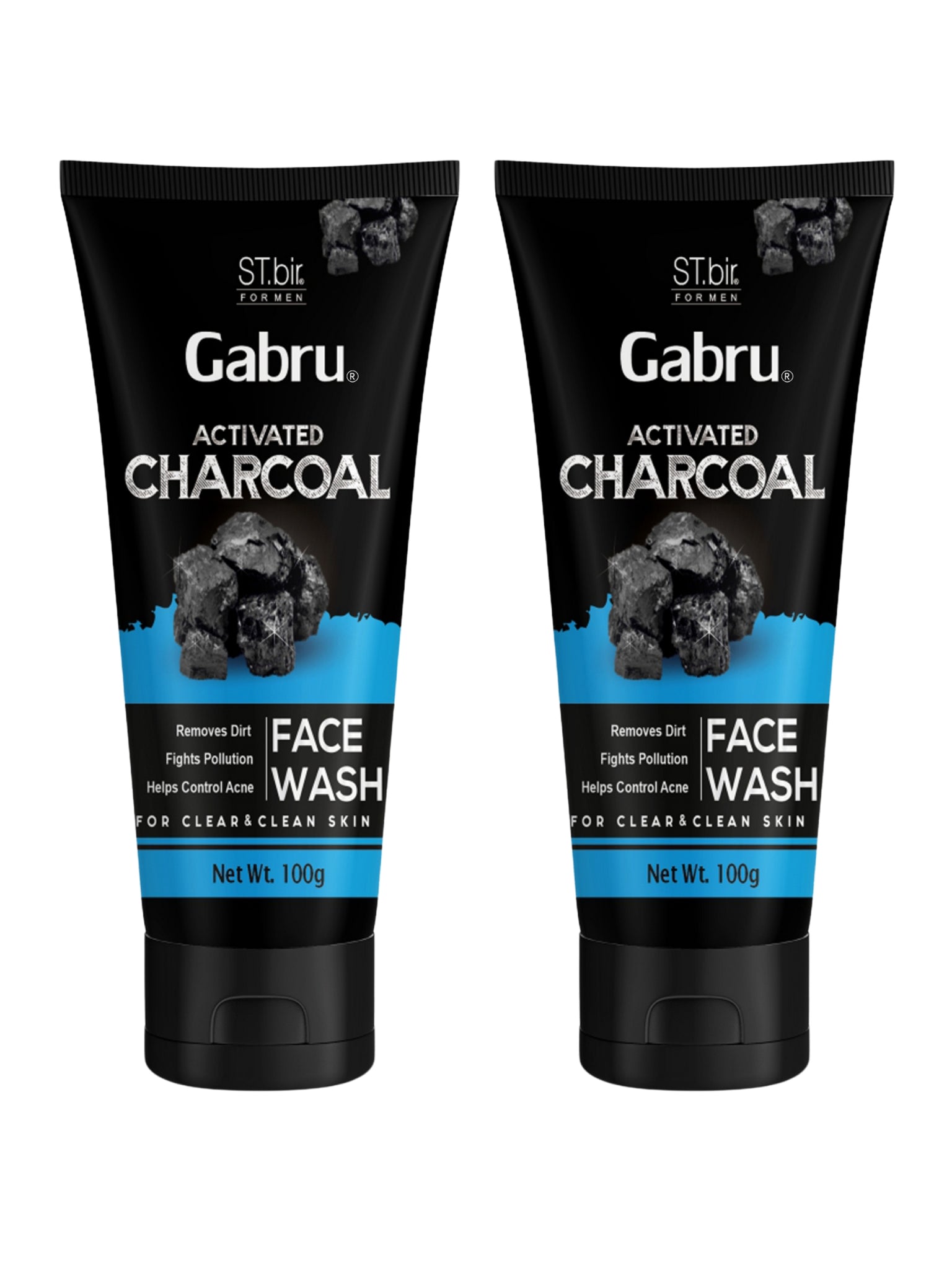 ST.bir Gabru Activated Charcoal Face Wash 100mL PACK OF 2