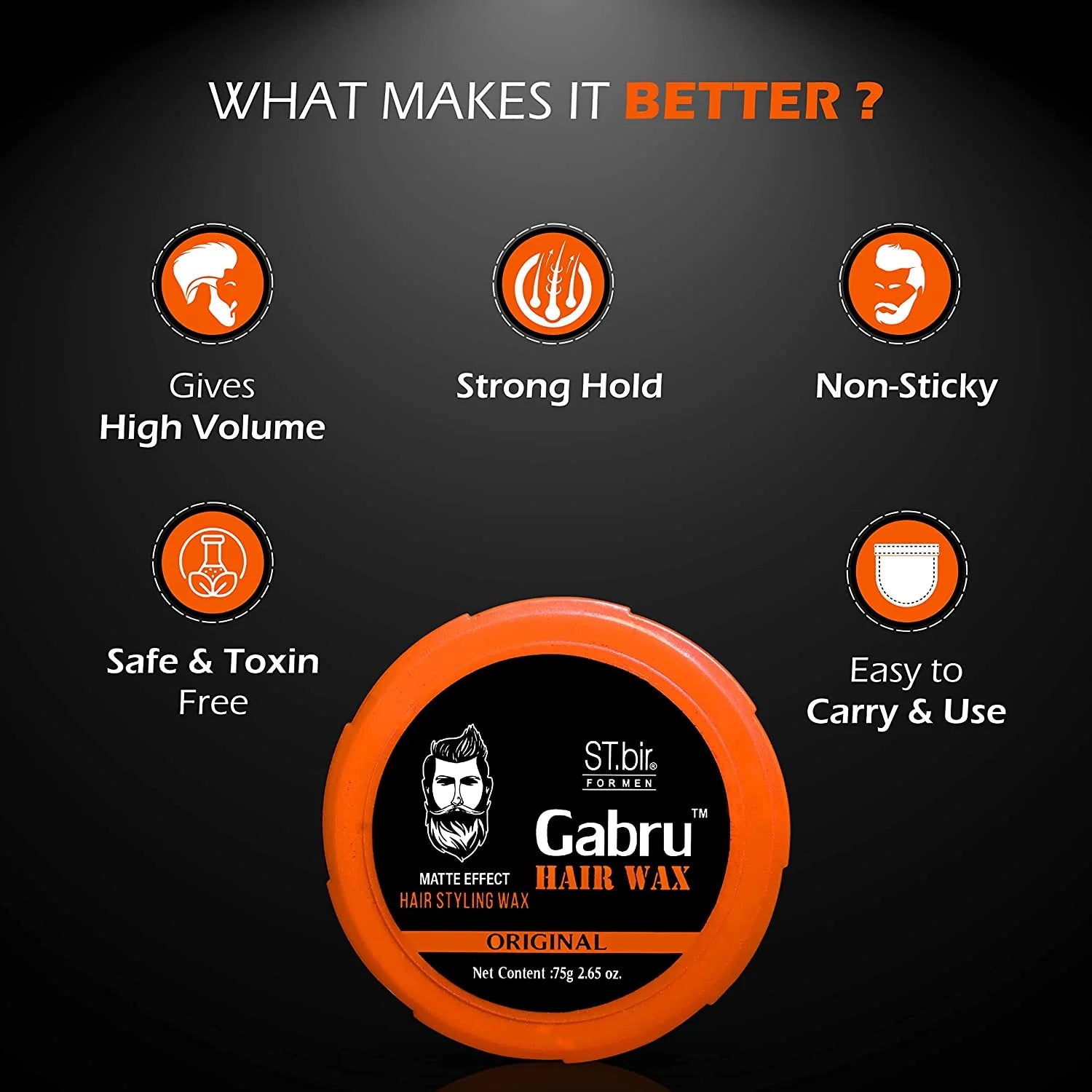 ST.bir Matte Effect Gabru Hair Wax 75gm (Pack of 2)