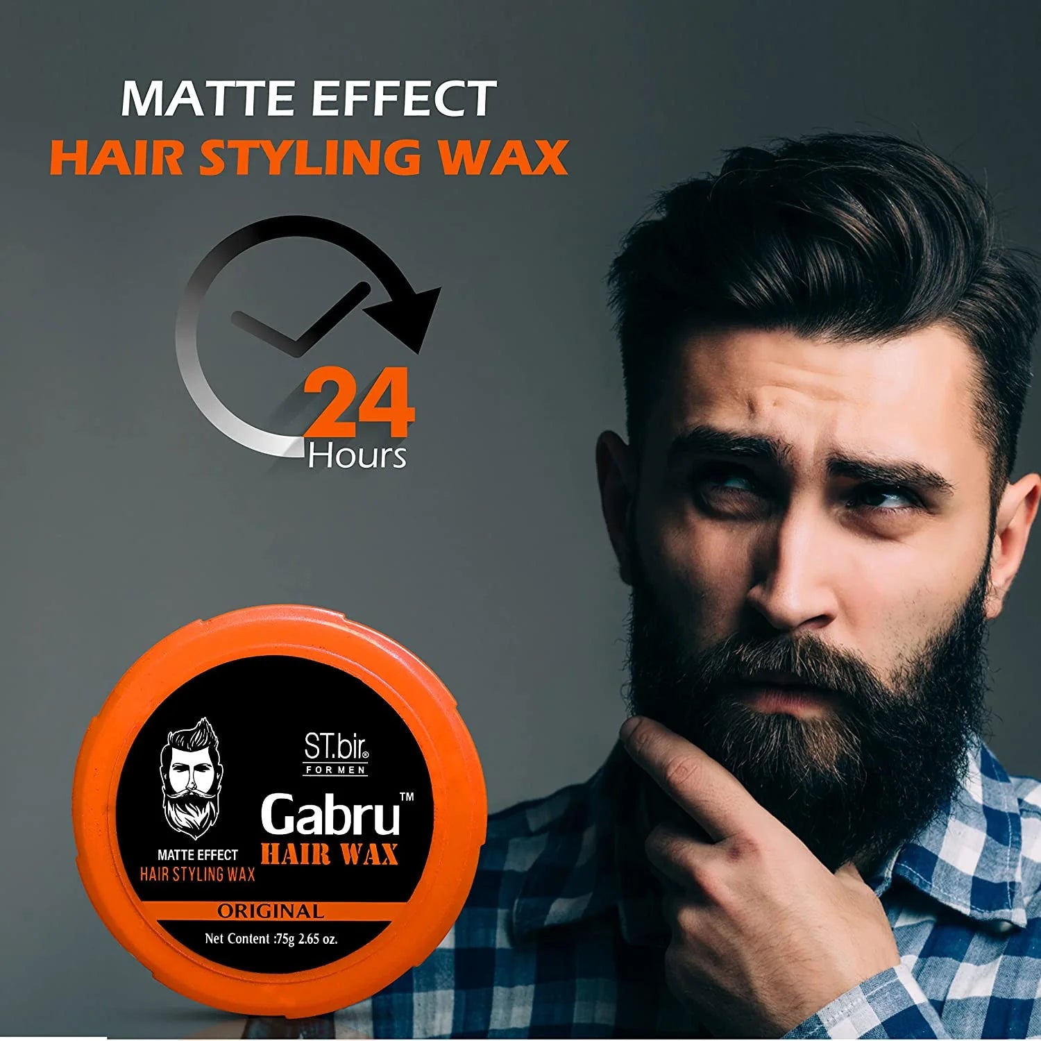 ST.bir Matte Effect Gabru Hair Wax 75gm (Pack of 2)