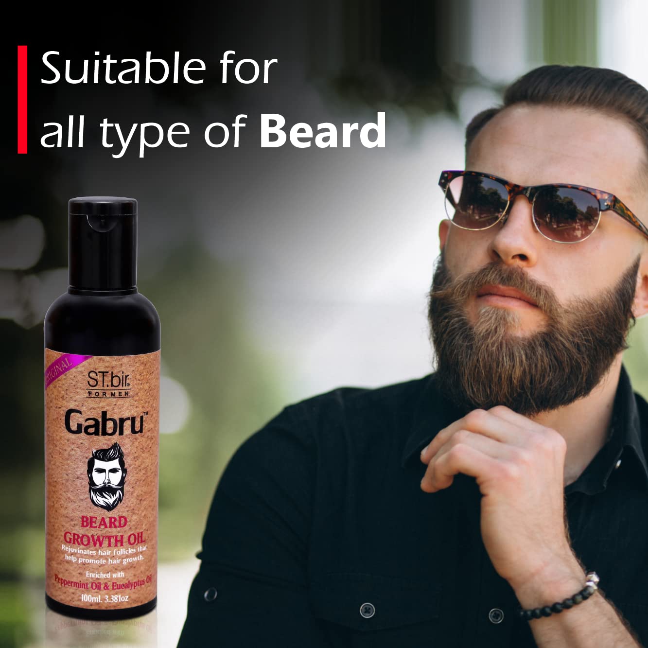 ST.bir Gabru Beard Oil for Men with Peppermint & Eucalyptus 100ML
